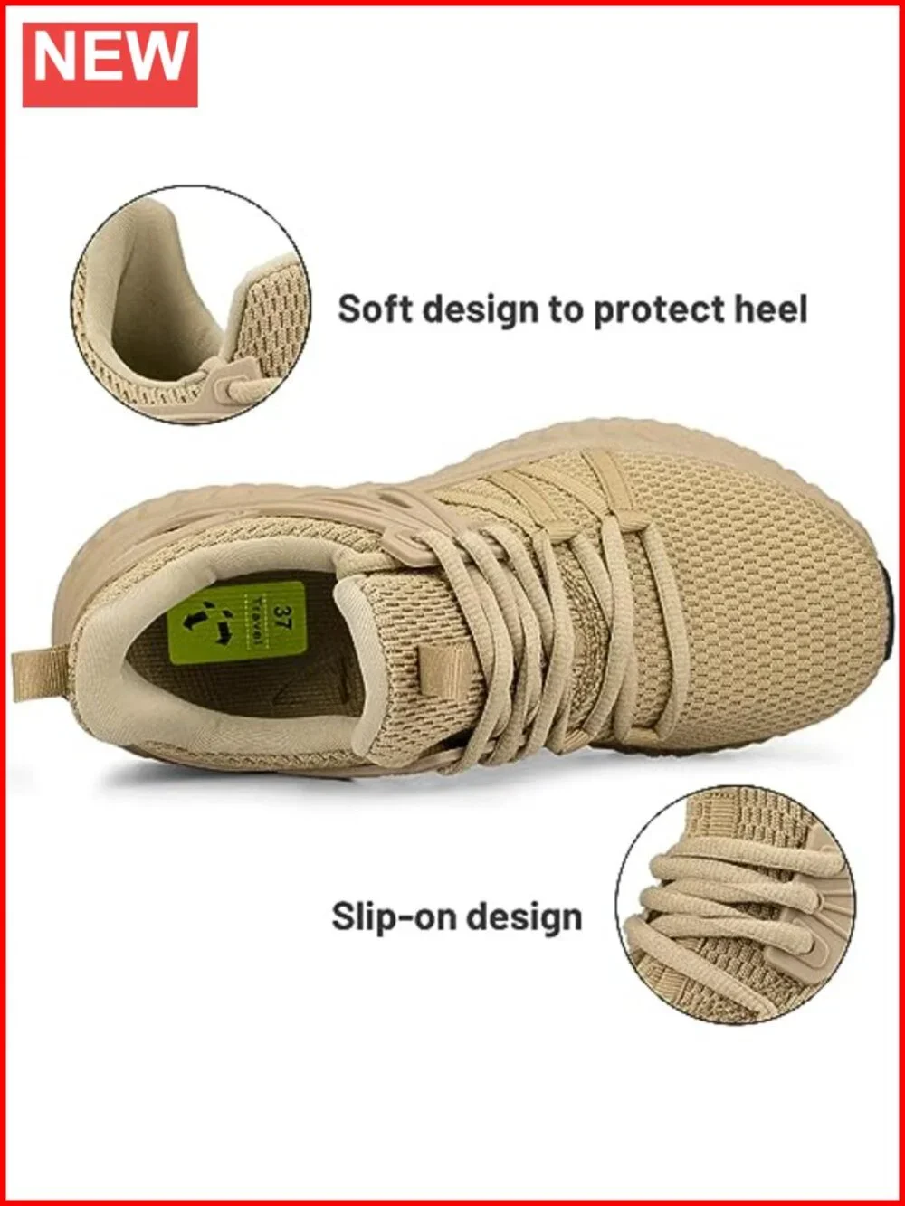Women's Slip On Sneakers Lightweight Walking Tennis Shoes Casual Gym Travel